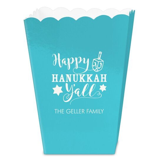 Happy Hanukkah Y'all Mini Popcorn Boxes